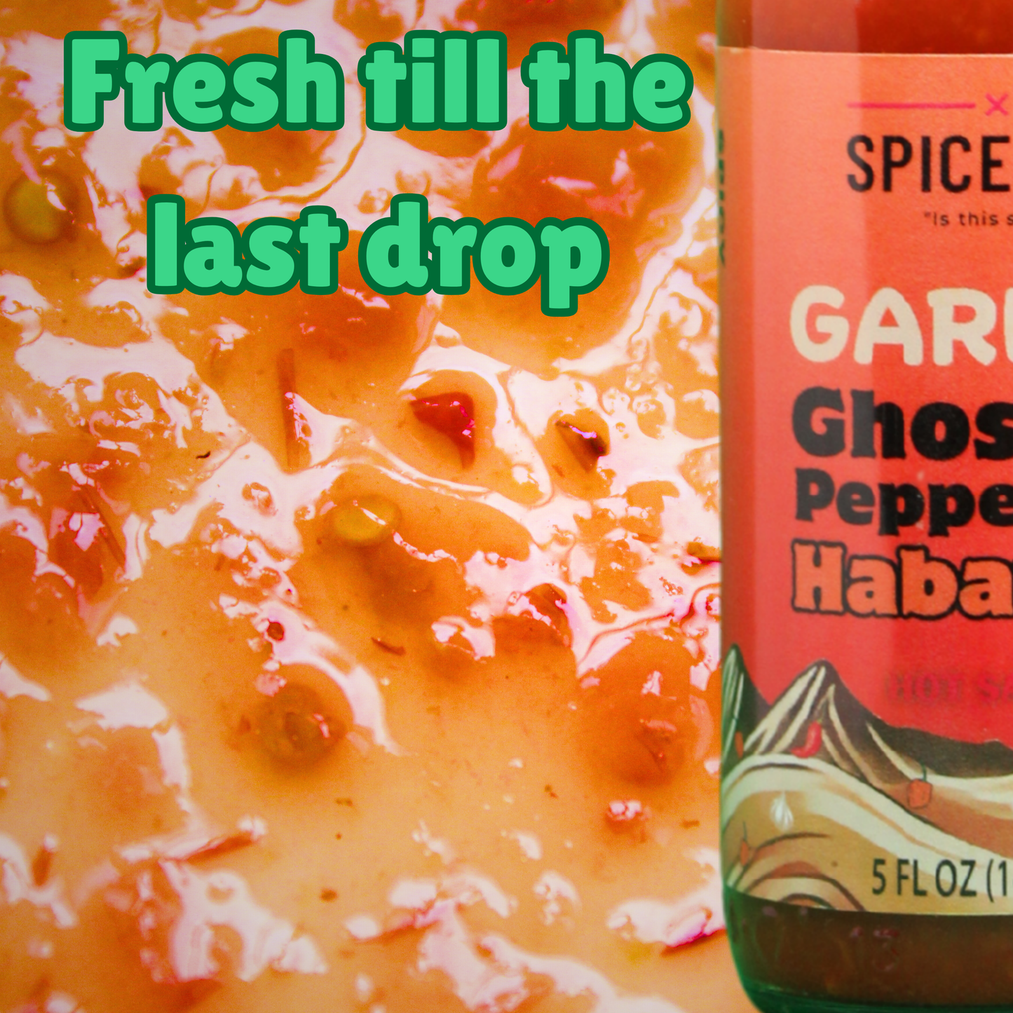 Garlic Ghost Pepper Habanero Hot Sauce, 5oz