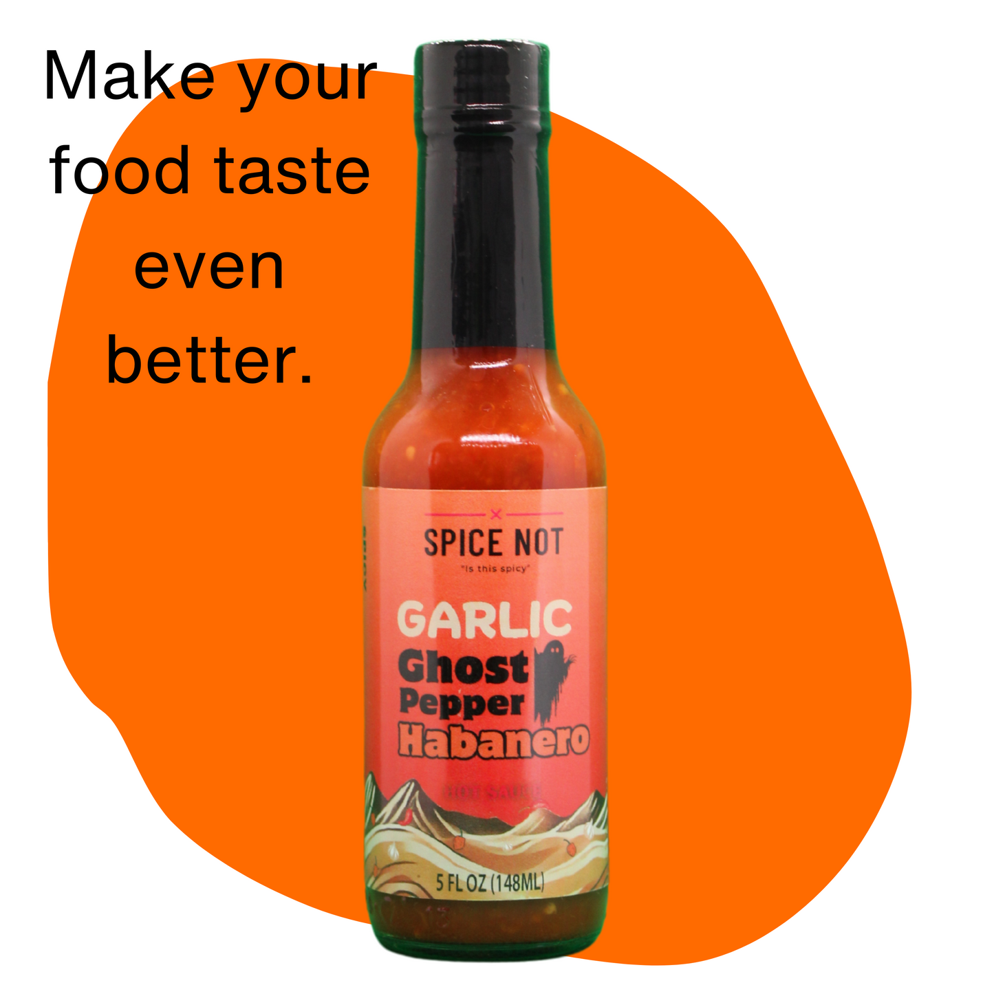 Garlic Ghost Pepper Habanero Hot Sauce, 5oz